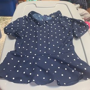 Navy polkadot blouse from forever 21